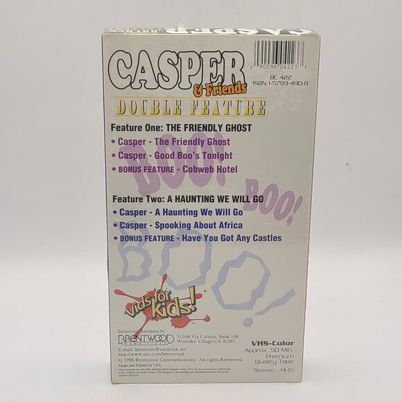 Casper & Friends Double Feature VHS 1996 Release **Buy 2 Get 1 Free** - Picture 2 of 3